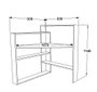 Hanah Home Kelly Mesa de Estudio Nogal y Blanco
